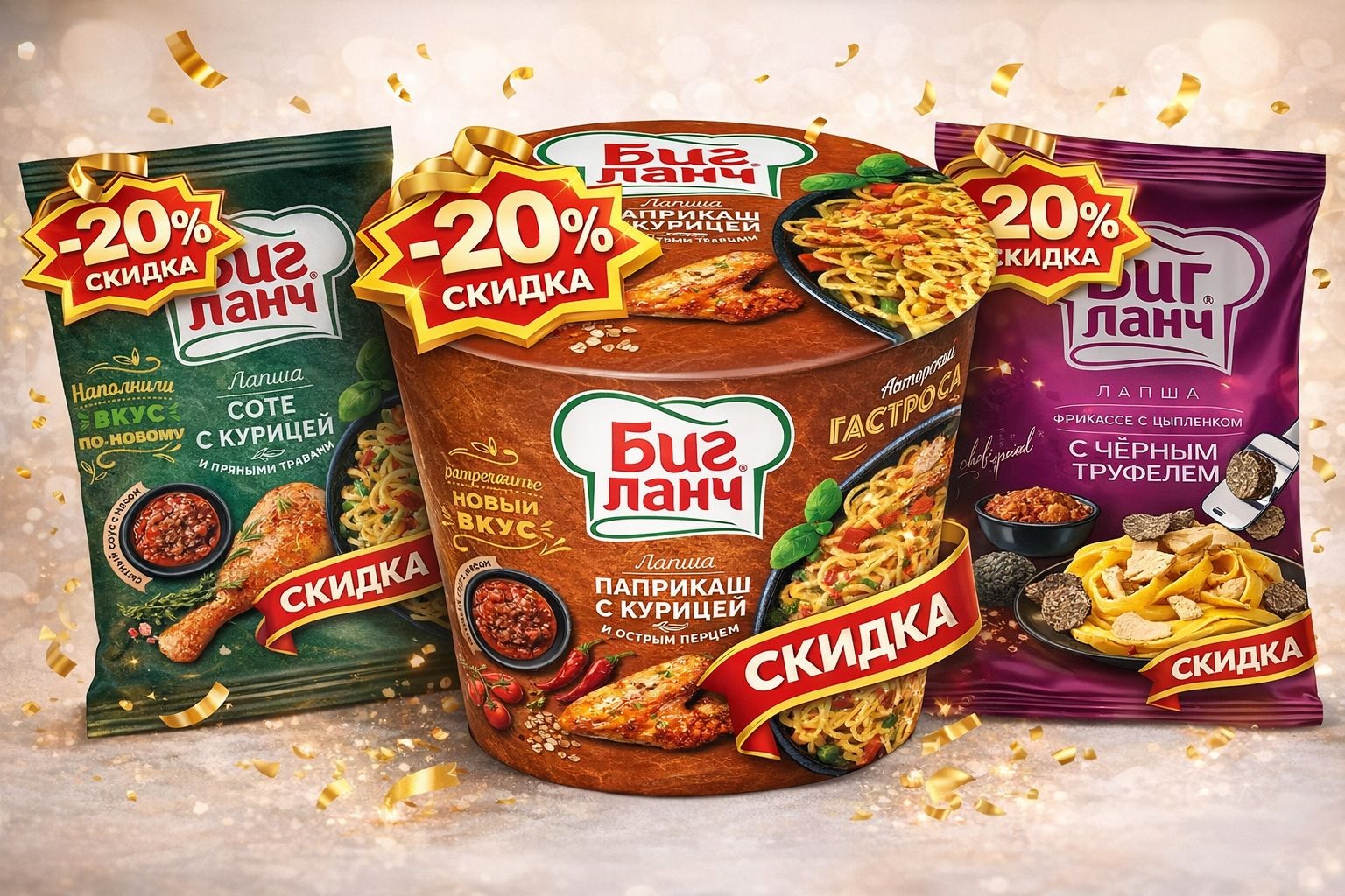 - 20% на Биг Ланч