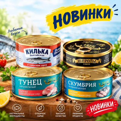 картинка -20% на консервы рыбные от магазина FoodStore