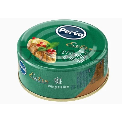 Паштет 100гр. с гусиной печенью Perva Extra ключ