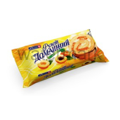 Рулет"Домашний"468 с абрикос нач.и кремом 150 гр. из светл.теста