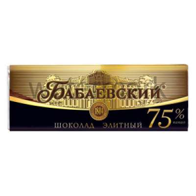 Шоколад Бабаевский элитный 75% какао 75гр.