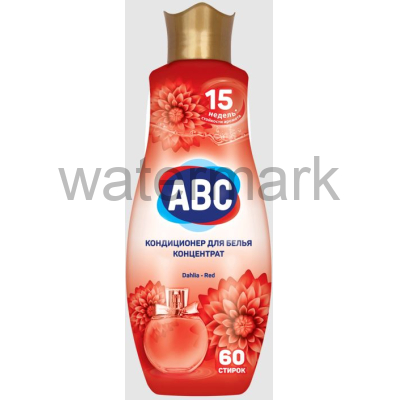 Ополаскиватель д/белья концентрат "АВС" 1440мл. ДАЛИЯ КРАСНАЯ