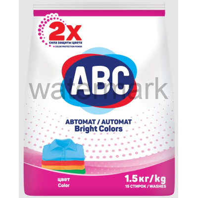 Стиральный порошок "АВС" 1,5кг. КОЛОР