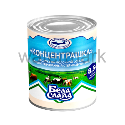Концентрашка на мол.основе концентр.стерилиз.8.5% мдж ж/б 300 гр.ТМ"Бела Слада"