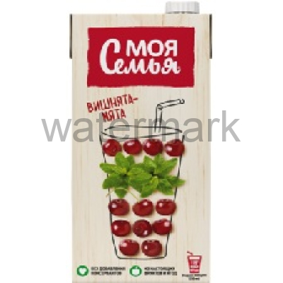 Моя семья 1,93л. Напиток сокосодерж.из груш,чернопл.рябины,вишни с экс.мяты "Вишнята-мята" 10%. ДП