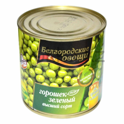 Горошек зеленый ТМ "Белгородские овощи" ж/б 400 гр.