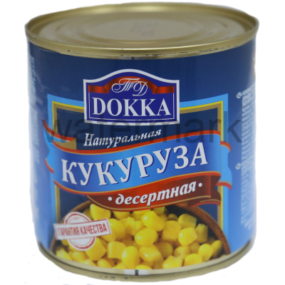 Кукуруза сахарная в зернах ТМ "DOKKA" ж/б 400 гр.