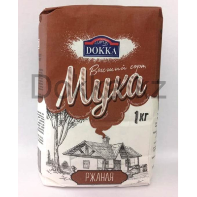Мука ржаная цельнозерновая 1кг. ТМ "ДОККА"