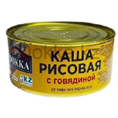 Каша рисовая с говядиной 325 гр. ТМ "ДОККА"