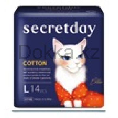 SecretDay Прокладки женские гигиенические COTTON, Large, 14 шт