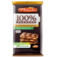 Шоколад 1130 Темный без добавл.сах с цельным миндалем"Чаржед" 90г/12шт