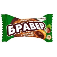 БРАВЕР с ореховой начинкой 6 кг. конфеты