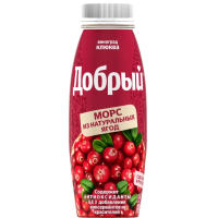 Добрый 0,3 л Морс из винограда и клюквы "Клюква" 15%