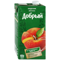 Добрый 2л.Нектар персиково-яблочный 45% ДП