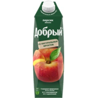 Добрый 1л.Напиток сокосодерж.яблочно-персиковый 35% ДП