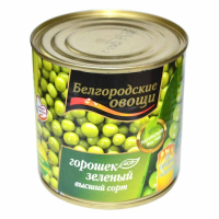 Горошек зеленый ТМ "Белгородские овощи" ж/б 400 гр.