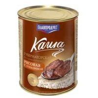 Каша рис. с говядиной 340гр. Губернаторская по-домашнему Главпродукт№9