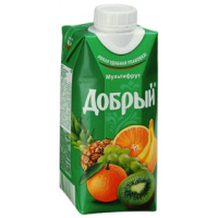 Добрый 0,33 л Мультифрукт,нектар из смеси фруктов,обогащ. вит. 50% ДП