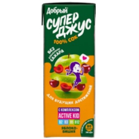 Добрый 0,2л. Напиток сокосод. из яблок, клубники "Aktive kid" обогащен.витамин.компл. Добрый 0,2л. Напиток сокосод. из яблок, клубники "Aktive kid" обогащен.витамин.компл.