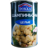 Шампиньоны целые 400 гр. ТМ "DOKKA"