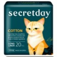SecretDay Прокладки ежедневные COTTON, Long Liner, 20 шт