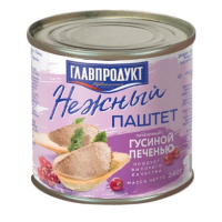 Паштет нежн.240гр.из гусиной печени  Главпродукт №4