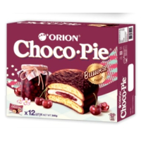 Мучное кондитерское изделие в глазури ("Вишня") "Choco Pie Cherry" 12шт*30гр.