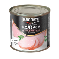 Колбаса баночная по-любительски 210гр. Главпродукт №4