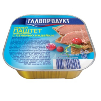 Паштет нежн.95гр.из печени индейки Главпродукт Ламистр