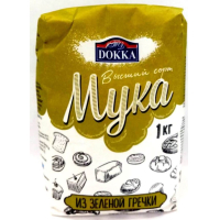 Мука из зеленой гречки ТМ "ДОККА" 1 кг.