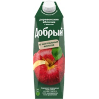 Добрый 1л.Нектар яблочный с мякотью"Деревенские яблочки"50% ДП Добрый 1л.Нектар яблочный с мякотью"Деревенские яблочки"50% ДП