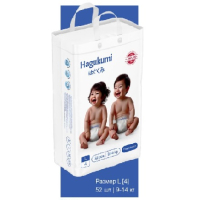 Подгузники HAGUKUMI 4-L 52 шт.(9-14кг)