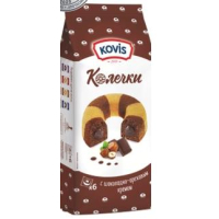 Пирожные "Колечки" 240гр. "KOVIS"с шоколадным кремом бисквитные