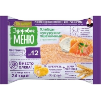 Хлебцы кук-пшенич.с протеином "Здоровое меню" 90гр. № 12