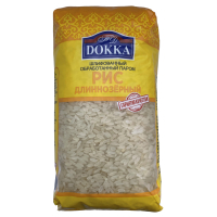 Крупа рис длиннозерный 800 гр. ТМ "DOKKA" обработанный паром
