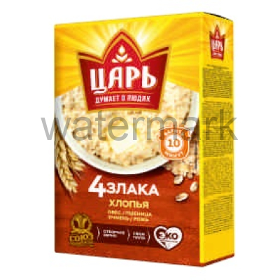 Хлопья 4 злака "Царь" К19 400 гр.