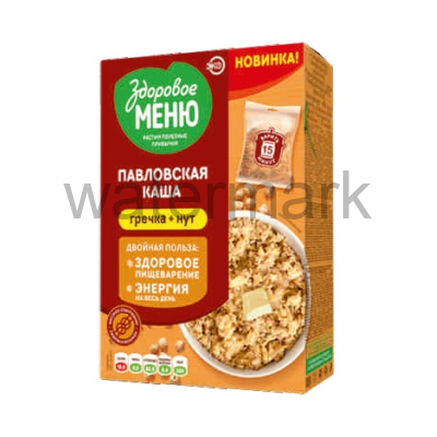 Каша гречневая с нутом "Павловская каша" К400гр. "Здоровое меню"