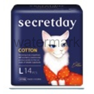 SecretDay Прокладки женские гигиенические COTTON, Large, 14 шт