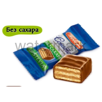 Конфеты 0134 вафельные "Соната"в молочном шоколаде без добавл.сахара 1,5кг.