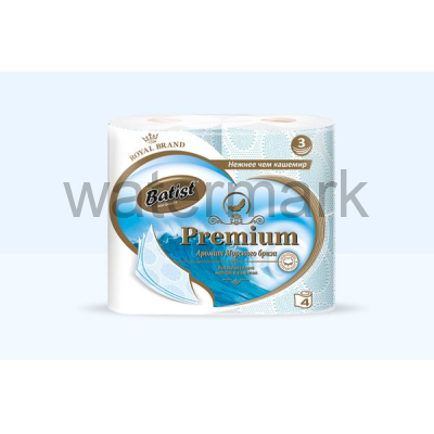 Т/бумага "BATIST" 4 шт. 3-сл. Морской бриз