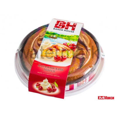 Пирог 400 гр."KOVIS" бискв. с нач.вишнево-сливочной