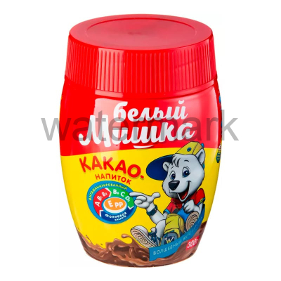 Какао-напиток гранула БЕЛЫЙ МИШКА 300гр.*12 ПЭТ