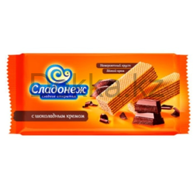 Ваф.ТМ09"Сладонеж"с шоколадным кремом 0,175гр. 16уп.