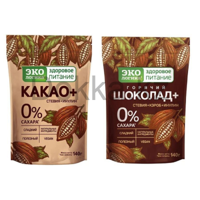 Какао-напиток "Горячий шоколад плюс" 140гр.пакет растворимый без кофеина