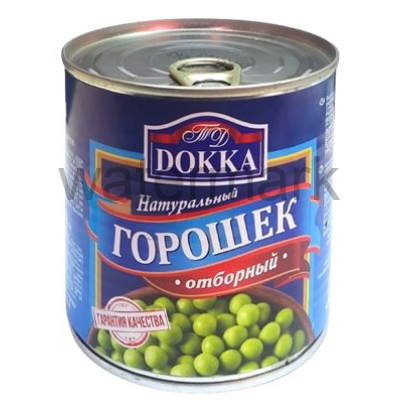 Горошек зеленый ТМ "DOKKA" ж/б 400 гр. easy open