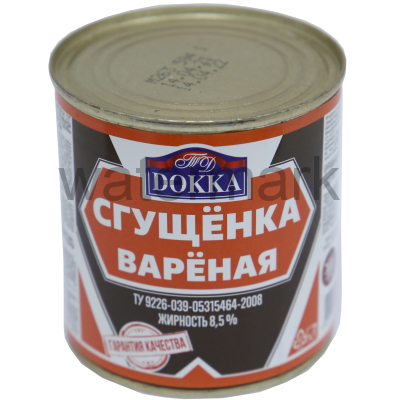 Вареная сгущенка 370 гр.ТМ "DOKKA"вареное с сахаром мдж 8,5%