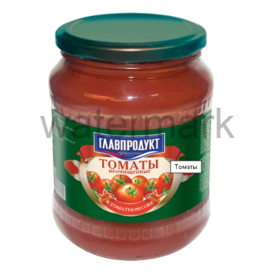 Томаты неочищенные 700 мл.в томат.соке Россия