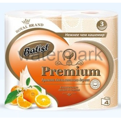 Т/бумага "BATIST" 4 шт. 3-сл. Апельсиновое дерево