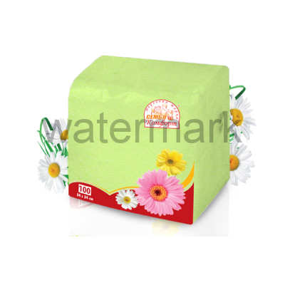 Салфетки "Семья и Комфорт" 100л. тон зеленый (48)