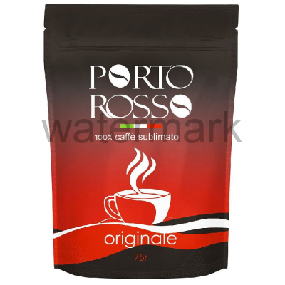 Кофе раст.75гр.пакет PORTO ROSSO ORIGINAL натуральный сублимированный с кофеином